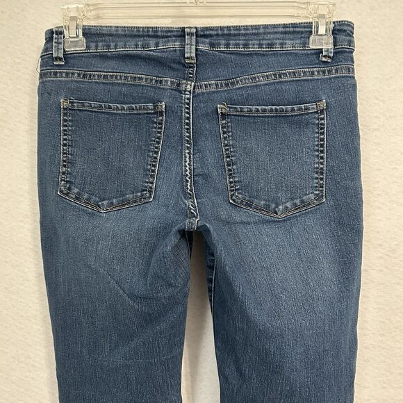 Elle Paris Jeans Women 8 Blue Mid Rise Skinny Medium Wash Preppy Comfy Stretch - Picture 10 of 13